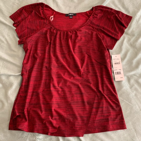 Element Tops - NWT Element shimmer scalloped blouse